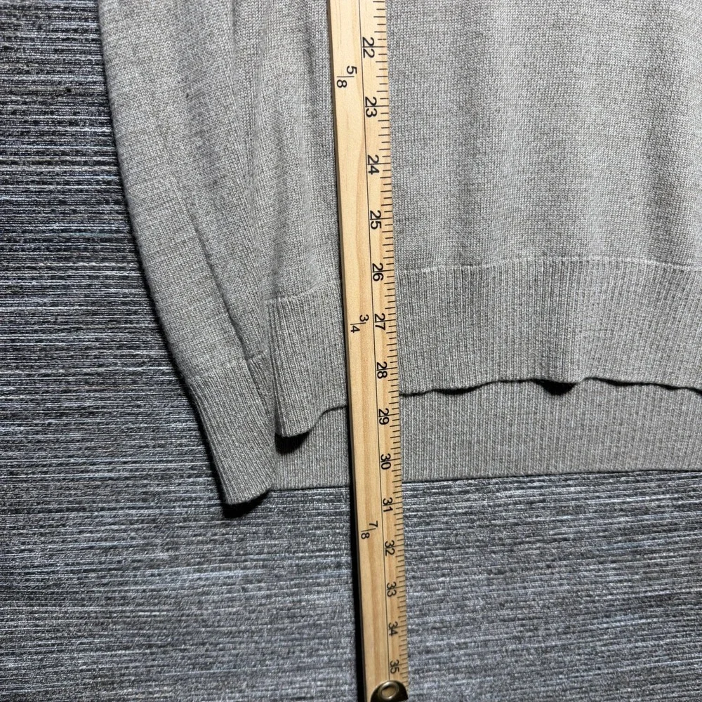 Banana Republic Sweater Men XL Tan LS ST MERINO VEE Extra Fine Merino Wool